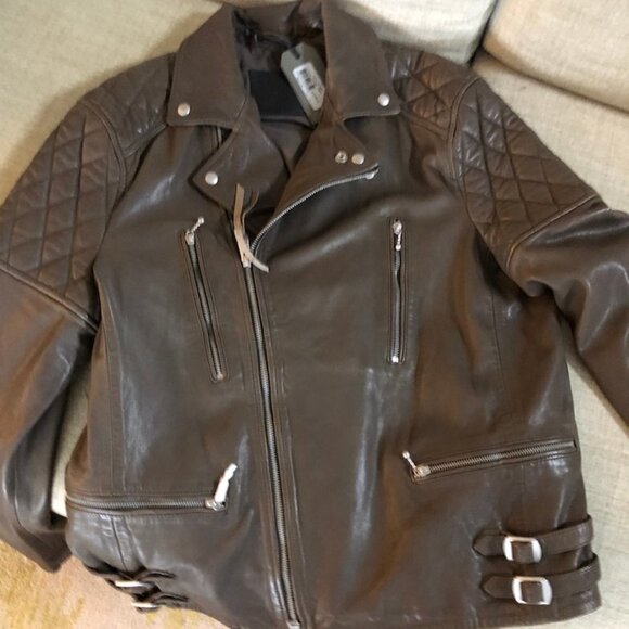 ALLSAINTS Men's YUKU leather biker jacket, Small - Picture 11 of 14